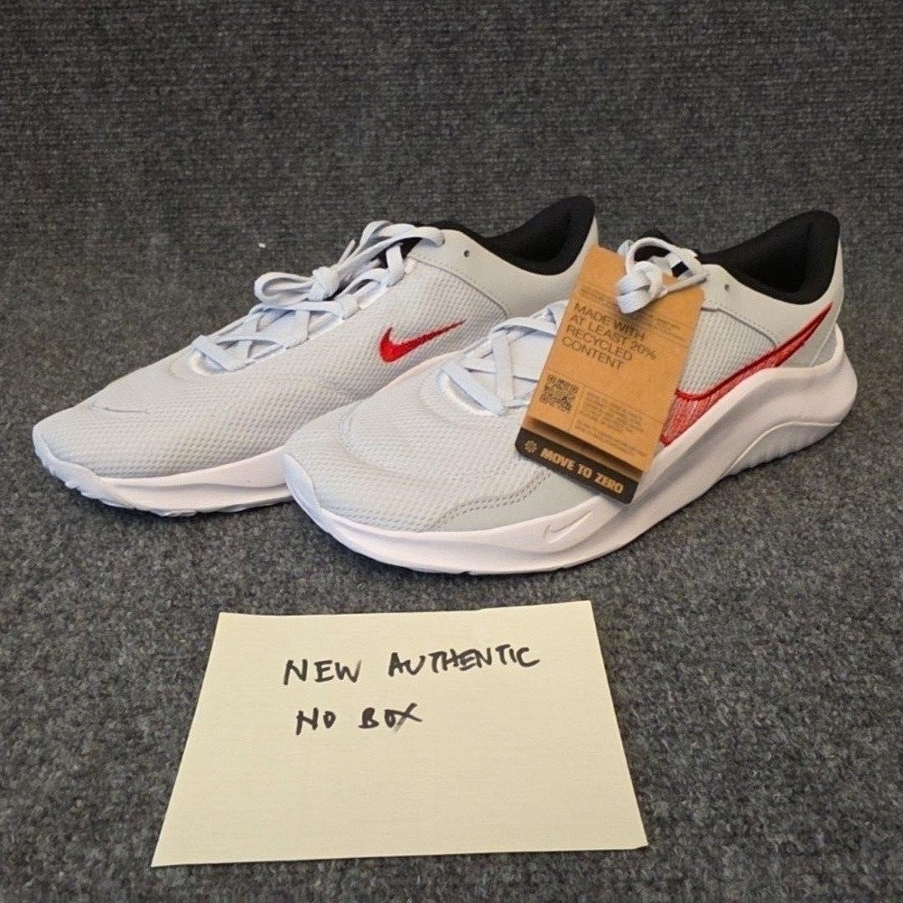 Nike Move To Zero Shoes Mens Size 11.5 White Red Running DM1120-010 Sneakers